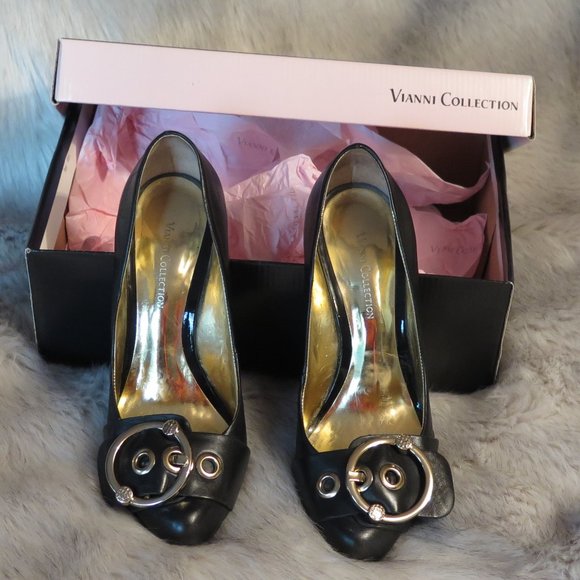 VIANNI COLLECTION LEATHER SHOES WITH BUCKLE DETAIL - Picture 8 of 12